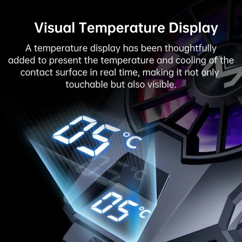 ウェコメ携帯電話放熱器温度表示付きゲーム冷却ラジエーター携帯電話用ユニバーサルバッククリップ付き