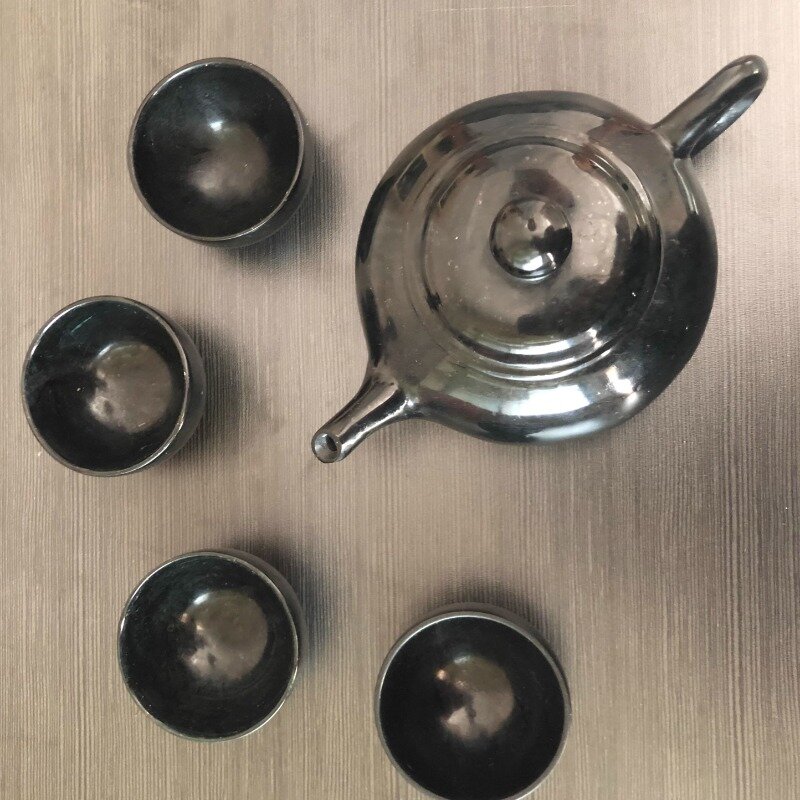 Naturmedizin König Stein Teekanne leben magnetische Jade Flagon Weinglas Tee tasse dunkle Jade Okho