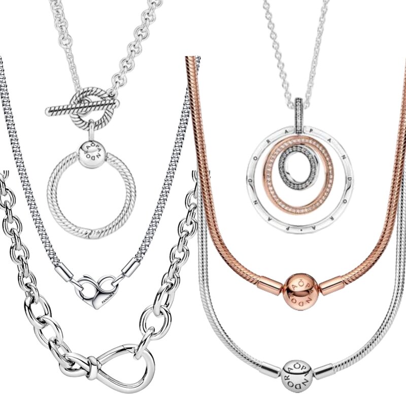 La joyería más vendida de 2024 para mujer, el popular collar de plata 925 de la serie snake, es adecuado para crear Pandora original