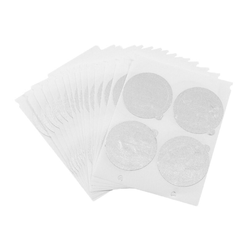 Adesivo alumínio folha tampas selos, adesivos para enchimento, descartável, vazio café Nespresso pod, tampa reutilizável, 37mm, 100pcs