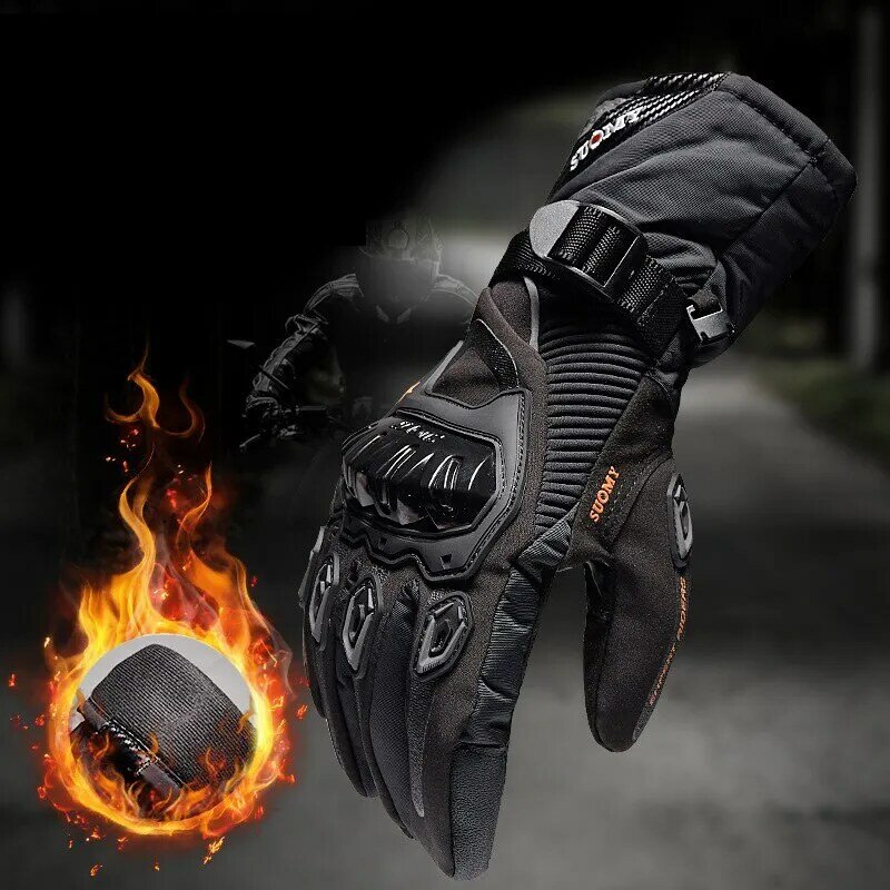 Suomy moto rcycle luvas 100% impermeável à prova de vento inverno quente guantes moto luvas tela de toque moto siklet eldiveni proteção