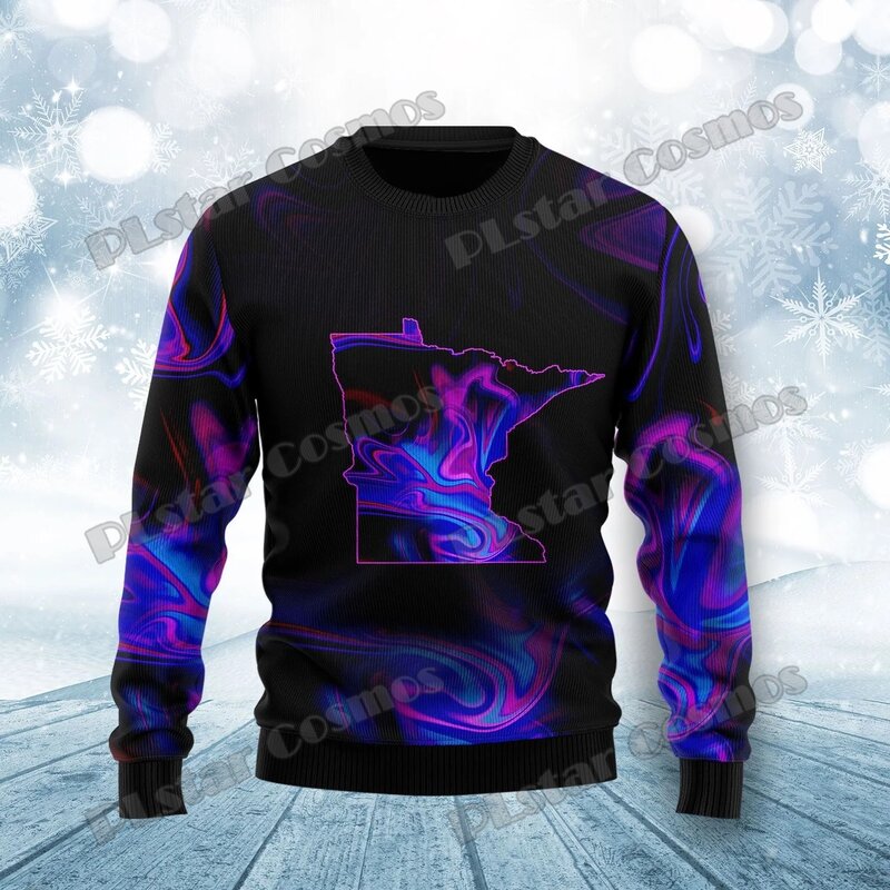 PLstar Cosmos Akita Peace Love Joy 3D Printed Fashion Men's Ugly Christmas Sweater Winter Unisex Casual Knitwear Pullover MYY23