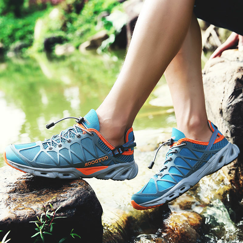 Sapatos de trilha antiderrapante ultraleves, sapatos de caminhada respiráveis, sapatos pernalta, esportes ao ar livre, secagem rápida