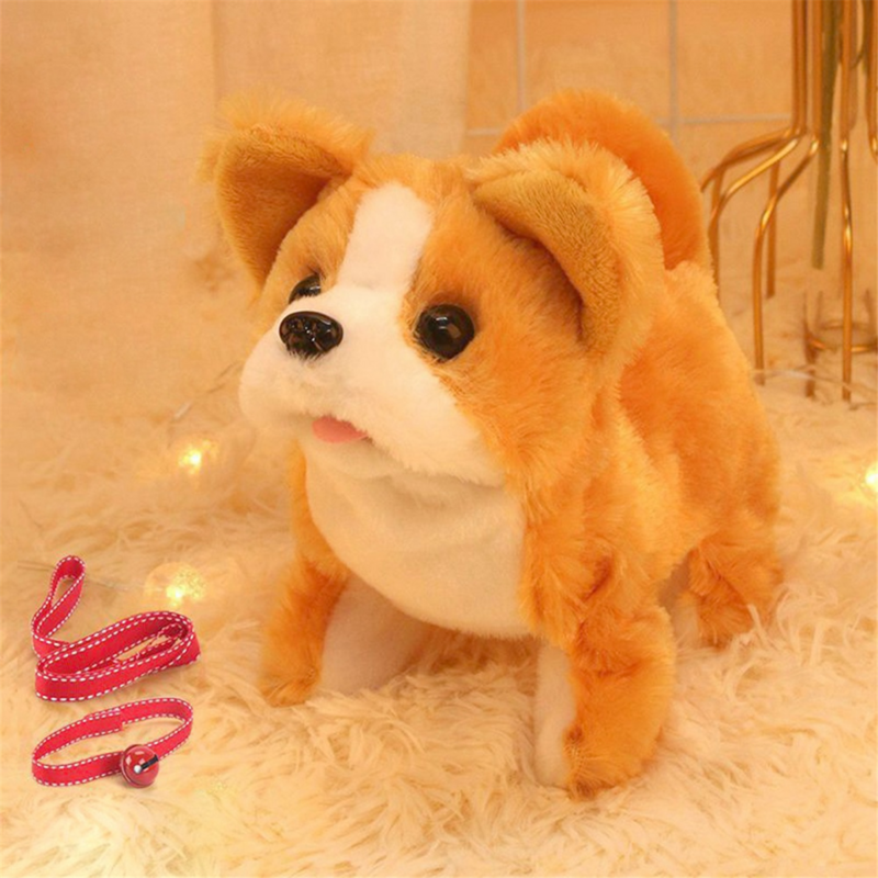 D Baby Toy Dog That Walks Barks Tail Wagging Plush Interactive Electronic Pets Puppy Toys for Girls Boys Birthday
