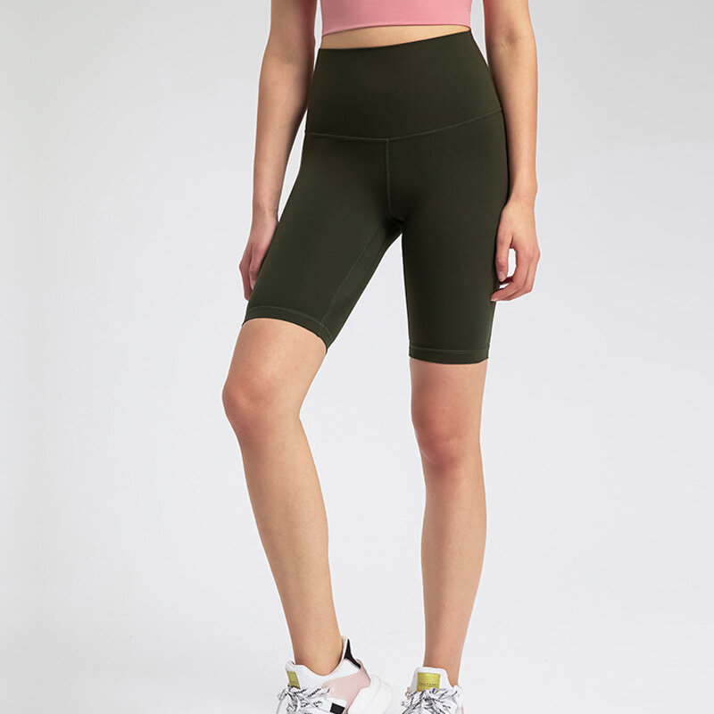 Shorts esportivos respiráveis para mulheres, leggings de cintura alta, corrida, ciclismo, treino, academia, verão