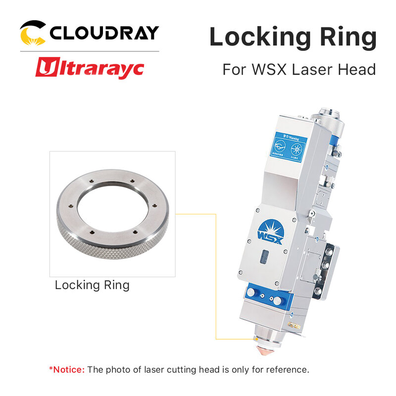 Ultrarayc แหวนล็อคสำหรับ wsx KC15 NC30ไฟเบอร์ตัวยึดหัวตัดด้วยเลเซอร์ส่วนการเชื่อมต่อหัวฉีดด้วยเลเซอร์แหวนล็อคน็อตยึด