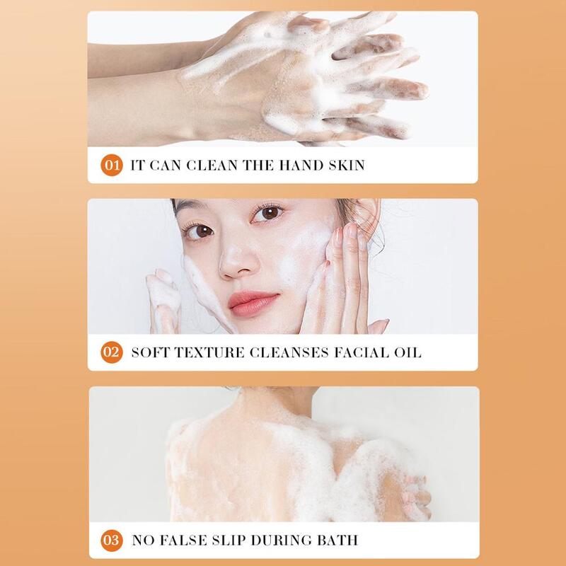 Jabón Natural de cúrcuma hecho a mano, ducha de limpieza corporal multiusos, Control de aceite Universal, cuidado corporal hidratante para la piel suave, 100g