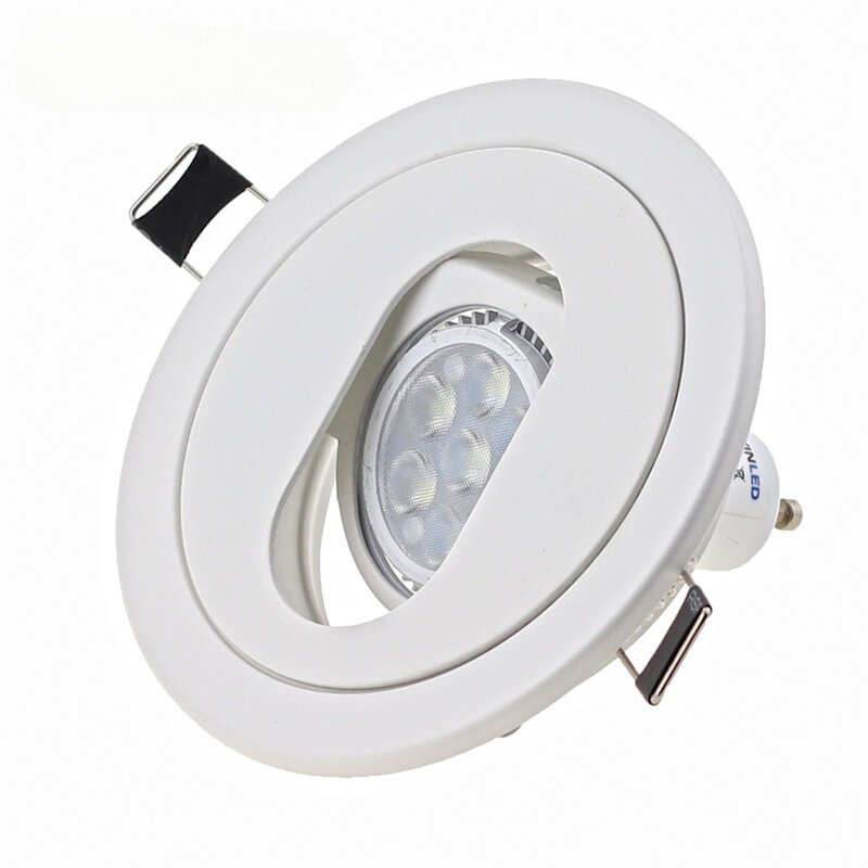 ไฟดาวน์ไลท์กลมสีขาวแบบฝังติด GU10สำหรับโถงทางเดินสำนักงานไฟติดเพดาน LED เหล็กสไตล์โมเดิร์น