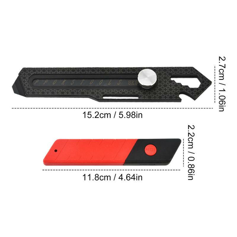 Retractable Utility Cutter 10 In 1 Stainless Steel Retractable Utility Cutter Heavy Duty Bottle Opener Portable Box Cutter With