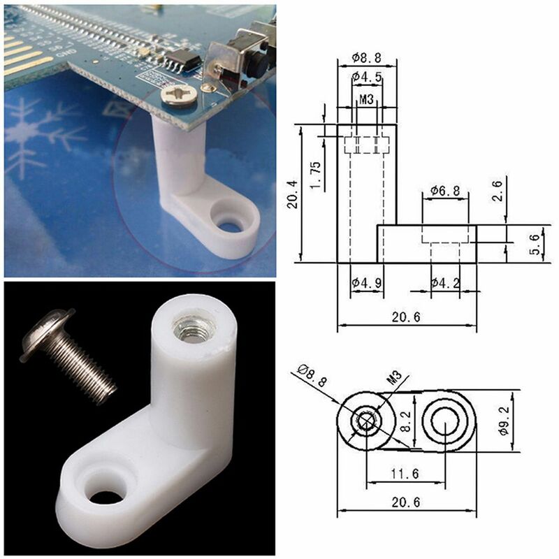 Game Parts L Type With Screws PCB type Mounting Feet Fixing Feet Right Angle Motherboard Bracket