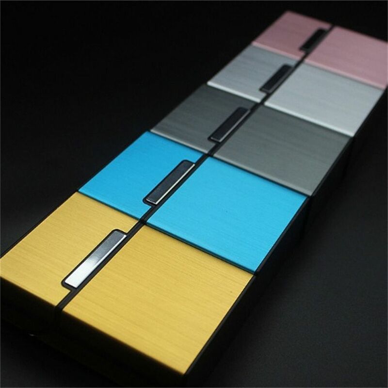 Magnetic Button Business Card Box Elegant Design Lightweight ID Card Case Metal Box Aluminum Alloy Name Card Holder Credit Card