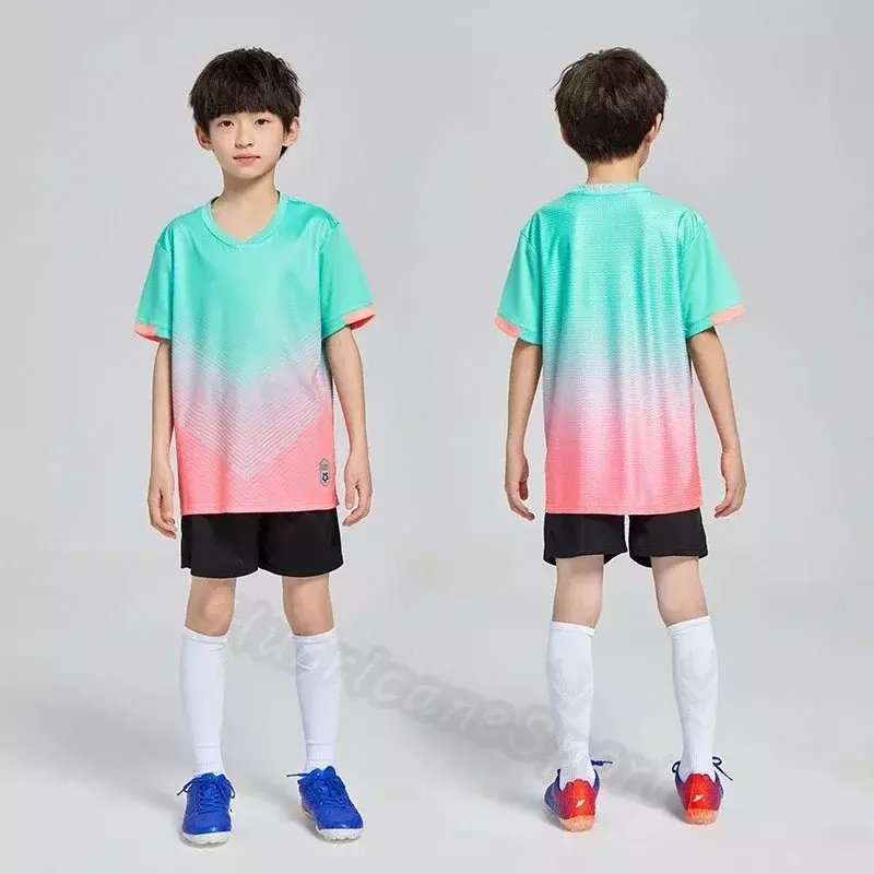 T-shirt à la mode pour garçons et filles, chemise ronde à manches courtes, chemise de protection fine et décontractée, costume d'été pour enfants