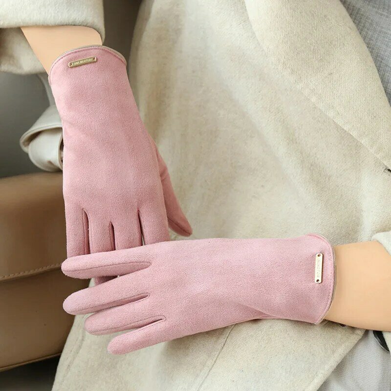 KayCrowne Новые Модные Изящные женские перчатки для женщин зимние Элегантные Перчатки без пальцев для езды на велосипеде и вождения сохраняющие тепло ветрозащитные черные перчатки G223