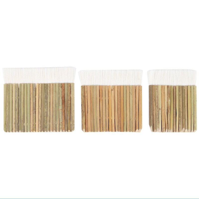 Sheep Hair Bamboo Handle Soft Latex Paint Brush, pincel para cerâmica, desenho, elaboração, 3 tamanhos