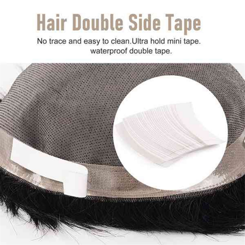 36 buah/lot pita wig tetap strip rambut ekstensi berperekat ganda tahan air untuk rambut palsu/wig renda Film dengan garis pemotong