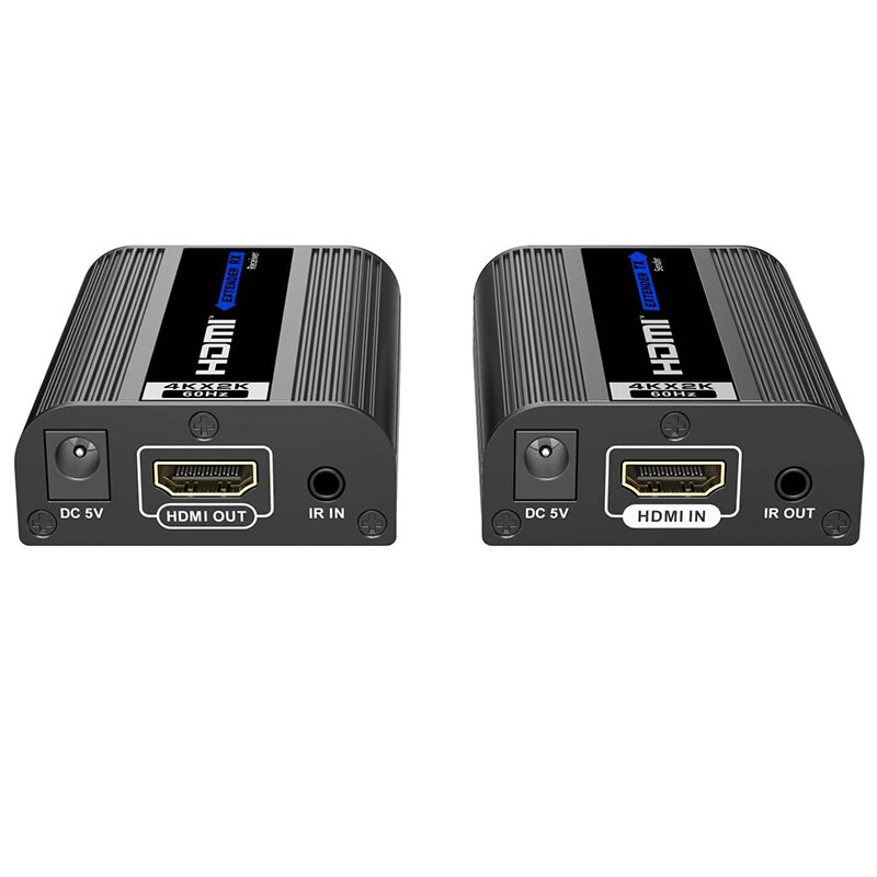 LCN6672 4K HDMI 2.0 Extender jusqu'à 60m Par Câble Cat6 / Cat6a / Cat7 HDMI 2.0 boîtier métallique Compatible 4K 2160p 60Hz UHD,
