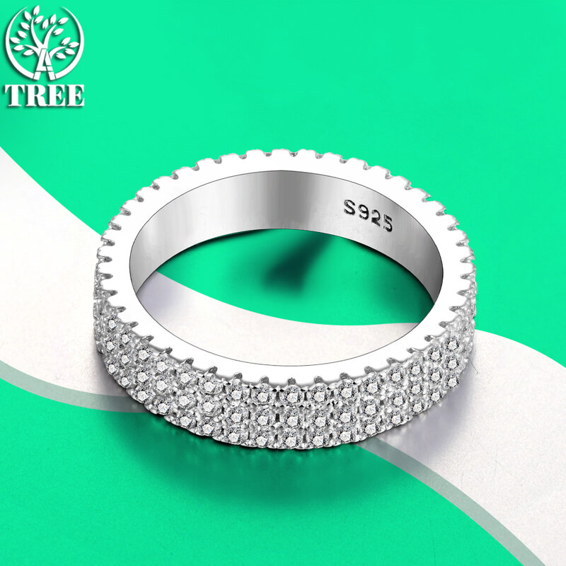 ALITREE D cincin Moissanite warna s925 Sterling Sliver D VVS1 potongan cincin berlian untuk wanita pernikahan perhiasan dengan sertifikat GRA