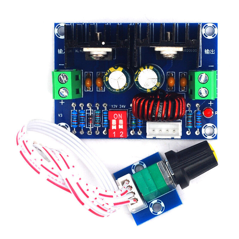 XH-M405 modul regulator voltase DC-DC XL4016 papan regulator tegangan, modul step-down potensiometer eksternal daya tinggi 8A