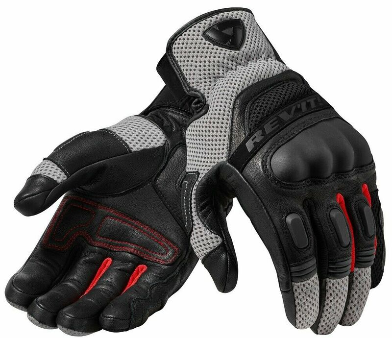 Gants de course courts en cuir véritable pour vélo de course, gants de moto Revit, noir et gris, D343, nouveau