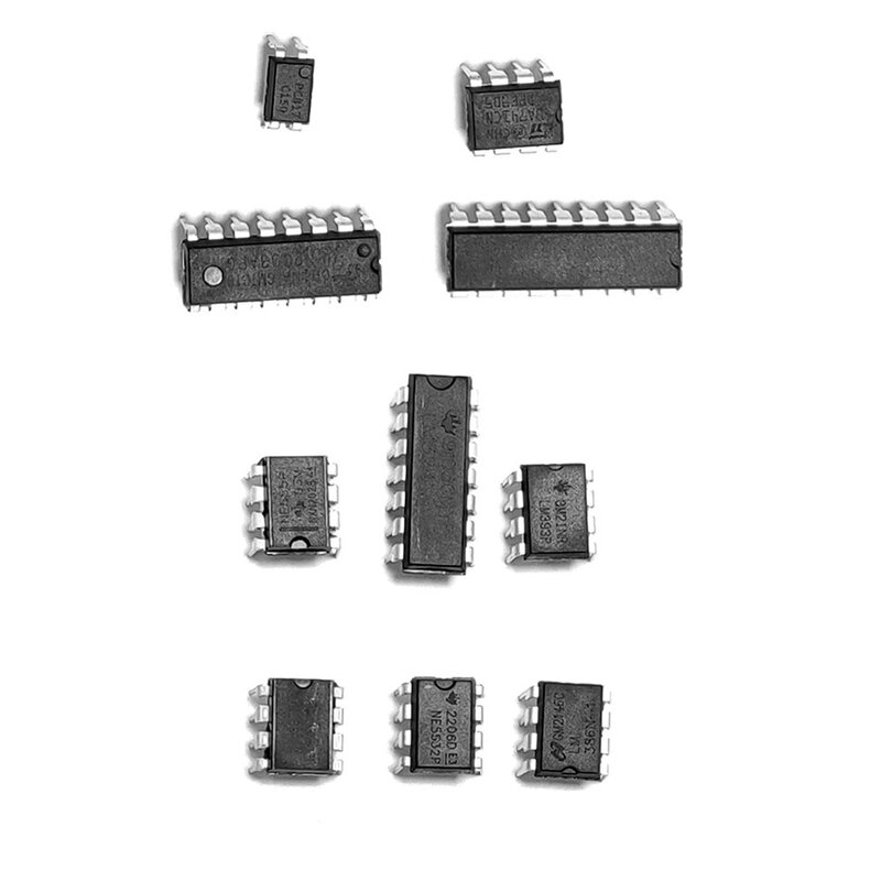 Kit de Chip de circuito integrado IC NE555 LM324, 85 piezas, 10 especificaciones