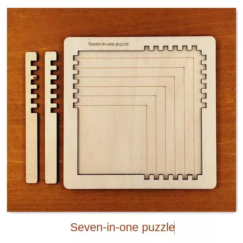 Teka-teki Puzzle tujuh dalam satu, mainan teka-teki tingkat tantangan Cerdas kartu tujuh tingkat, Super sulit