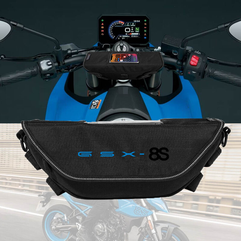 Bolsa de almacenamiento para manillar de motocicleta, accesorio impermeable y a prueba de polvo para GSX-8S GSX8S GSX 8S gsx8s gsx 8s