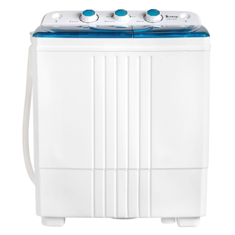 Machine à laver avec pompe de vidange intégrée, tube jumeau semi-automatique de 20lb pour appartement, dortoirs et plus encore, machine à laver