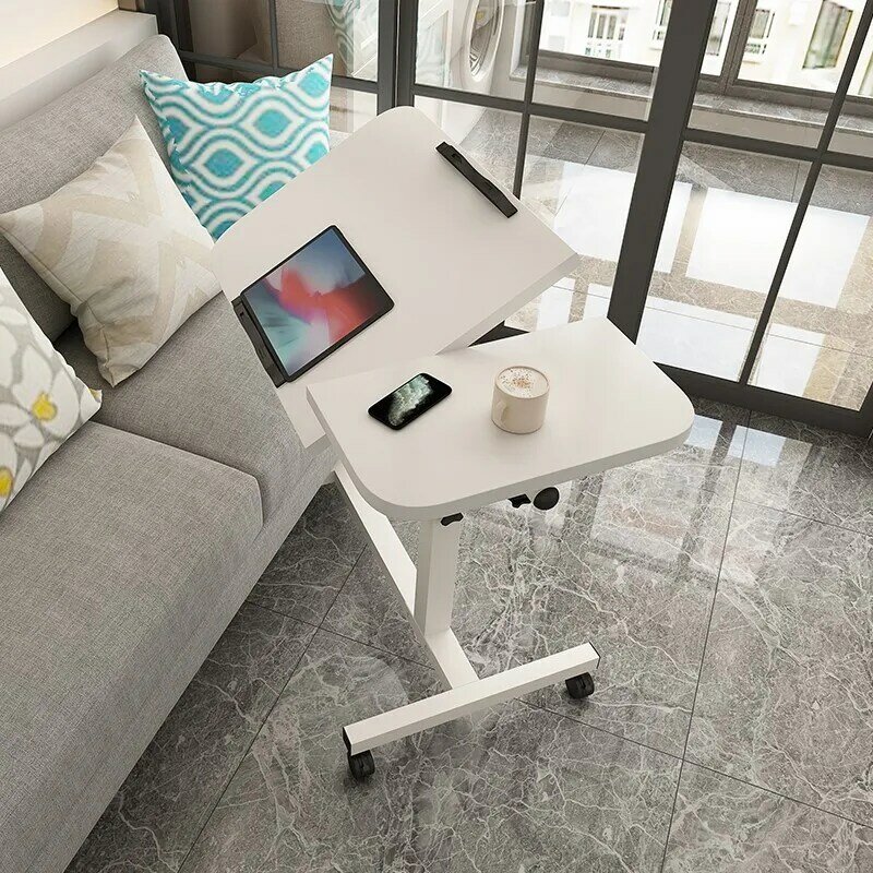 Meja Komputer, mengangkat meja samping tempat tidur Sofa tempat tidur Notebook Desktop berdiri meja belajar lipat meja Laptop meja dapat disesuaikan