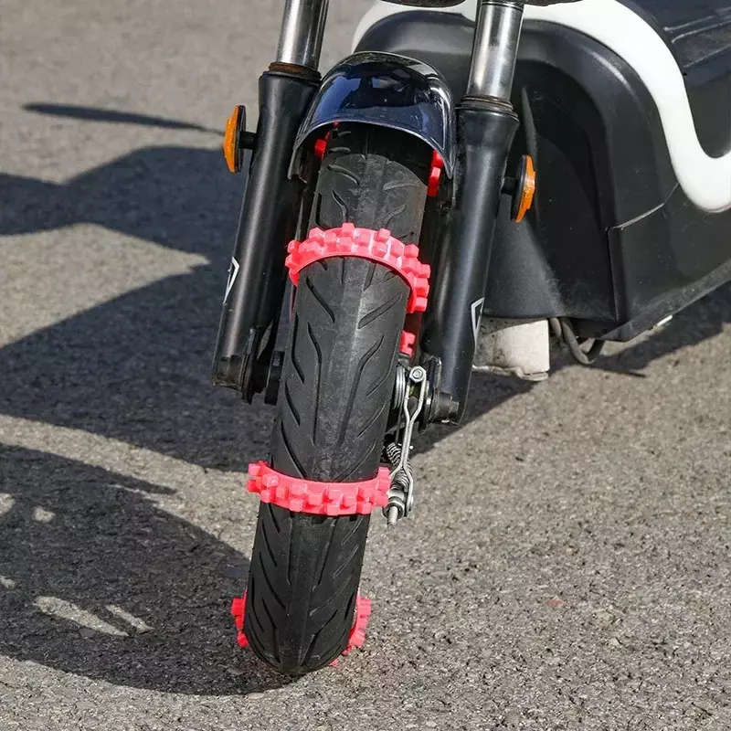 Rantai Universal Anti selip untuk sepeda motor, Aksesori rantai ban darurat luar ruangan musim dingin 10 buah