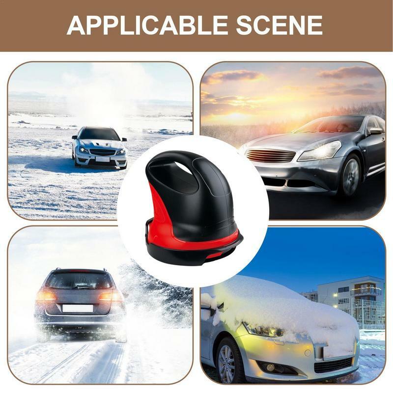 Raspador de hielo eléctrico para coche, herramienta antideslizante de 3 cabezales con mango ergonómico, recargable por USB