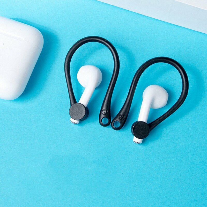Silicone fone de ouvido para apple airpods, gancho anti-perdido, fone de ouvido sem fio acessórios, 2pcs