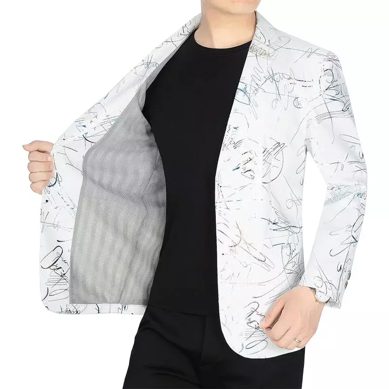 Blazers informales transpirables finos para hombre, chaquetas de malla de secado rápido, trajes de negocios, abrigos de alta calidad, 4XL
