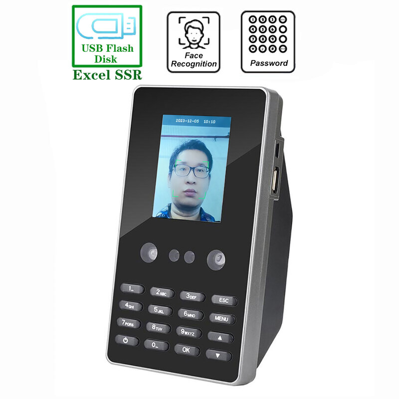 SSR Excel Biométrico Face Time Attlogger Sistema, Facial Time Clock, Empregado Atendimento Gestão Dispositivo Eletrônico