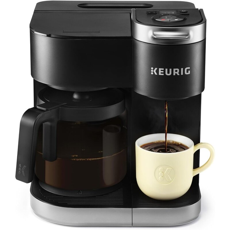 Mesin pembuat kopi Pod & Carafe, mesin kafe profesional aksesori rumah hitam, mesin Espresso dapur dan kopi rumah