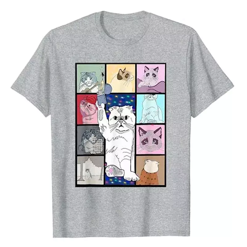 Karma é uma camiseta de gato, camiseta gráfica engraçada do amor da gatinha, roupas de concerto musical, moda feminina, roupas fofas de gatinho, ideia do presente