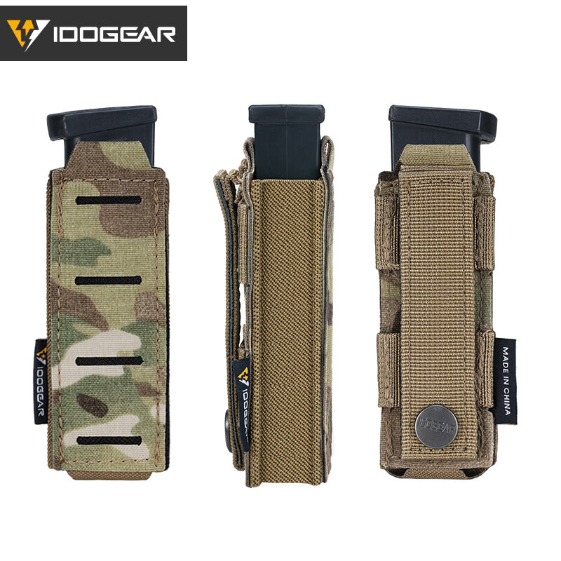 Idogear Tactical Lsr 9Mm Mag Pouch Enkele Mag Drager Molle Pouch Laser Gesneden 3568