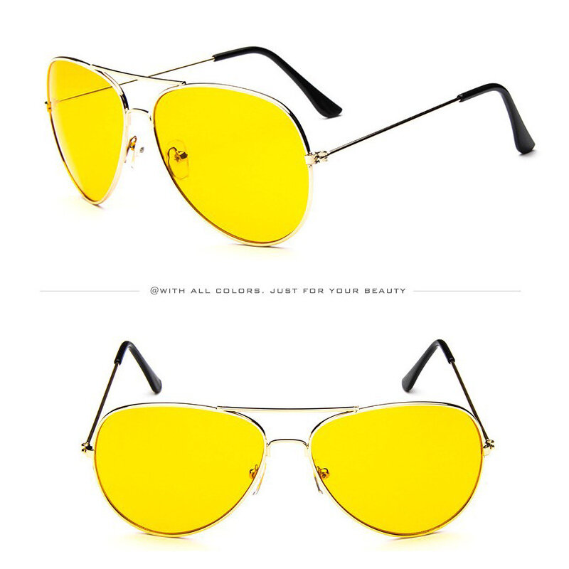 Męskie okulary przeciwsłoneczne dla kierowców samochodów gogle noktowizyjne przeciwodblaskowe żółte okulary przeciwsłoneczne damskie okulary do jazdy
