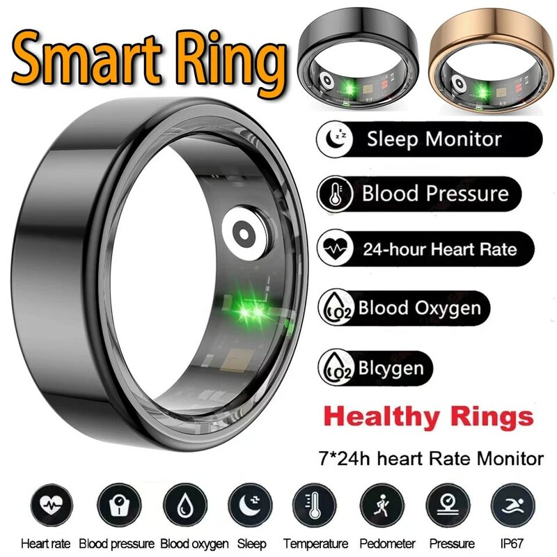 COLMI-anillo inteligente R2, carcasa de acero de titanio de grado militar, monitoreo de la salud, modos multideportivos impermeables IP68 y 3ATM