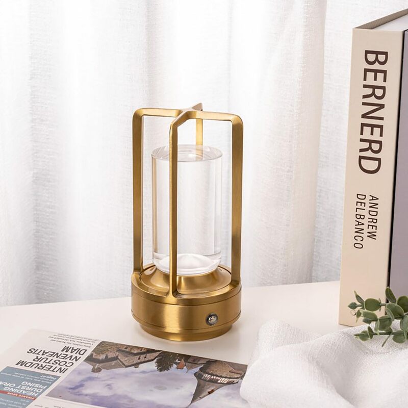 Crystal Lantern Small Nightstand Lamp Cordless Table Lamp Rechargeable Atmosphere Lamp For Living Room Bedroom