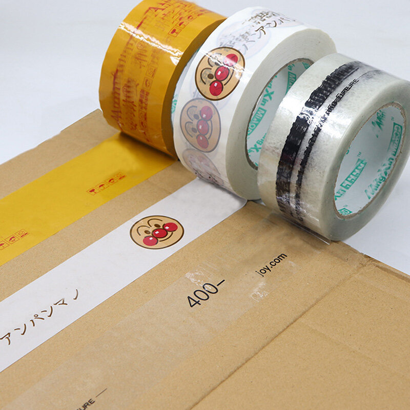 Op Maat Gemaakte Productcustom Merk Logo Zelfklevende Cello Jumbo Roll Verzending Tape Meter Breekbaar Plastic Bopp Verpakkingstape