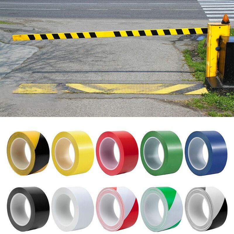 Cinta de advertencia Multicolor de PVC de 16m, cinta de tracción de seguridad impermeable, pegatinas de marca de ubicación de suelo de escaleras de 4,8 cm de ancho, suministros de seguridad