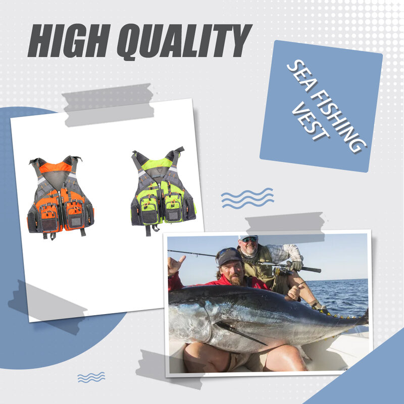 Gilet de Sauvetage pour la Pêche, Fonctionnel et Respirant, Confortable pour les Aventures en Plein Air