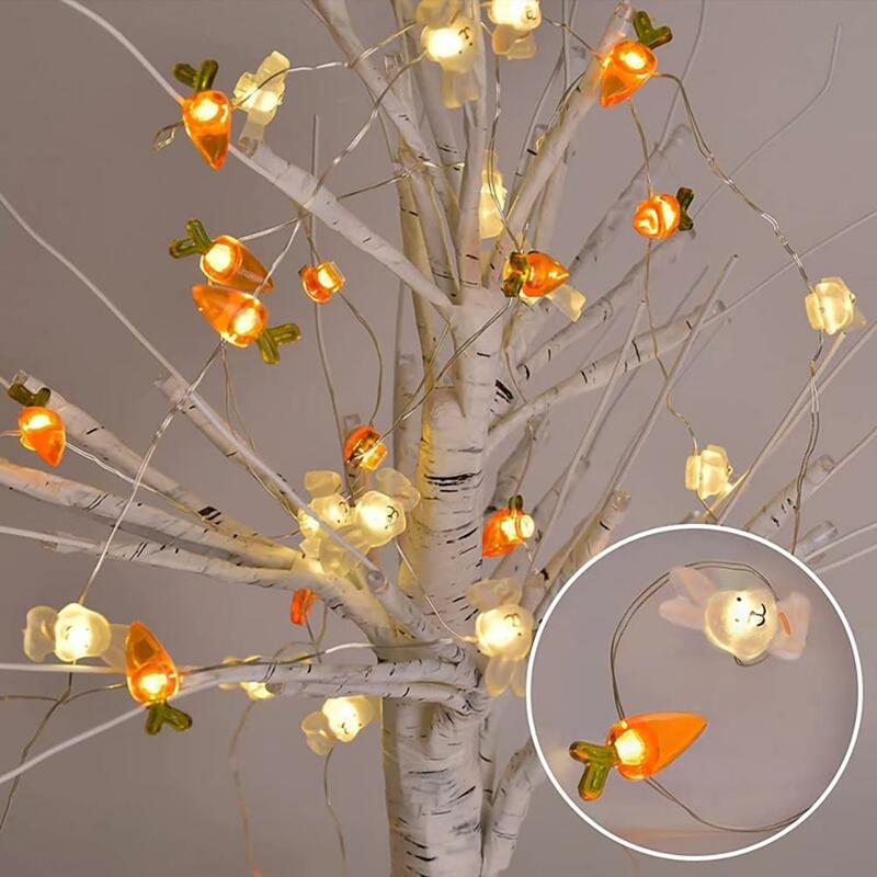 2M Led Wortel Konijn String Lights Fairy Light Decoratieve Lamp Gelukkig Pasen Geschenken Voor Pasen Decoratie