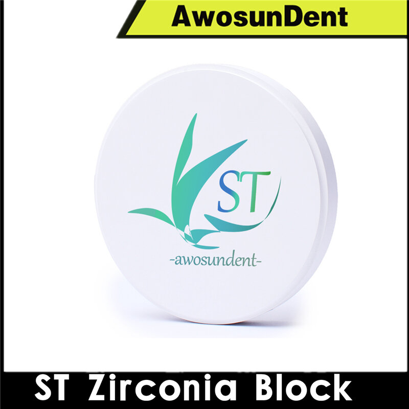 ST A2 A3 98mm blocchi di Zirconia preombreggiati Super traslucidi CADCAM fresatura colore zirconio disco ceramico vuoto