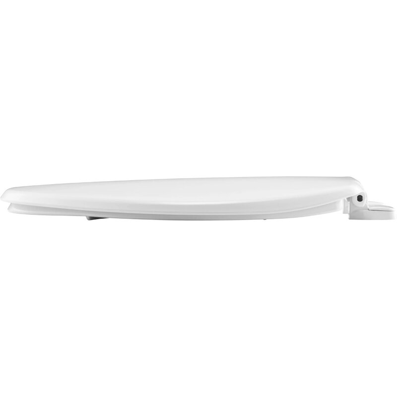 Slow Close Elongated Plastic Toilet Seat in White Never Loosens