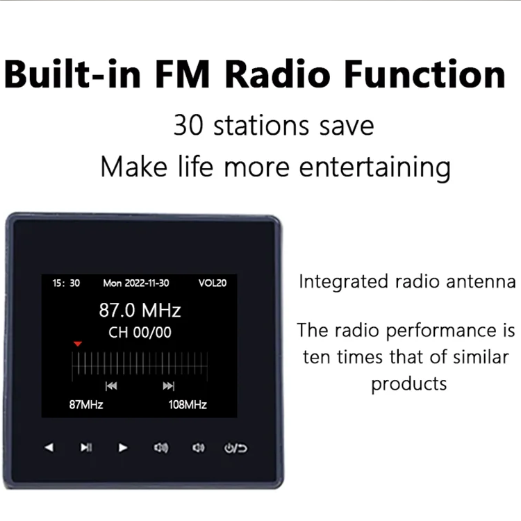 Heimkino-Wand verstärker Bluetooth-kompatibler Sound verstärker 2,8 Zoll HD-Touch-Taste 2-oder 4-Kanal-Musikpanel für Hotel wohngebäude