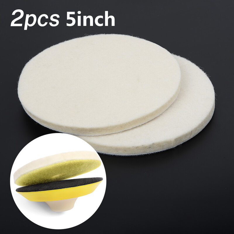 2 PCS Wool Felt Polishing Pads Abrasive Wheel For Glass Stainless Steel Polish Repair Scratches 3 4 5 6 7 Inch Soft Felt Discs
