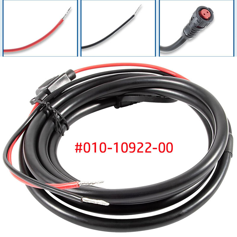 Cable de alimentación de repuesto de 2 pines 010-10922, compatible con Garmin GPSMAP 4000/5000 Series 4008, 4010, 5208, 5212, 5215, piezas marinas