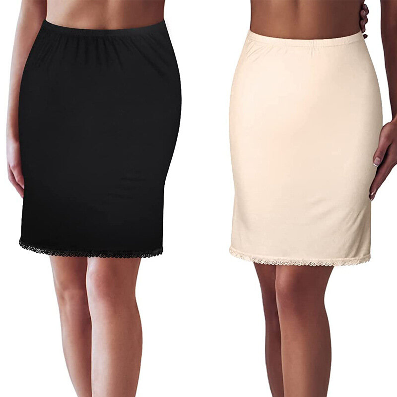 Новая кружевная Нижняя юбка, летняя антипрозрачная Внутренняя юбка из модала, Внутренняя юбка с антистатическим покрытием для женщин