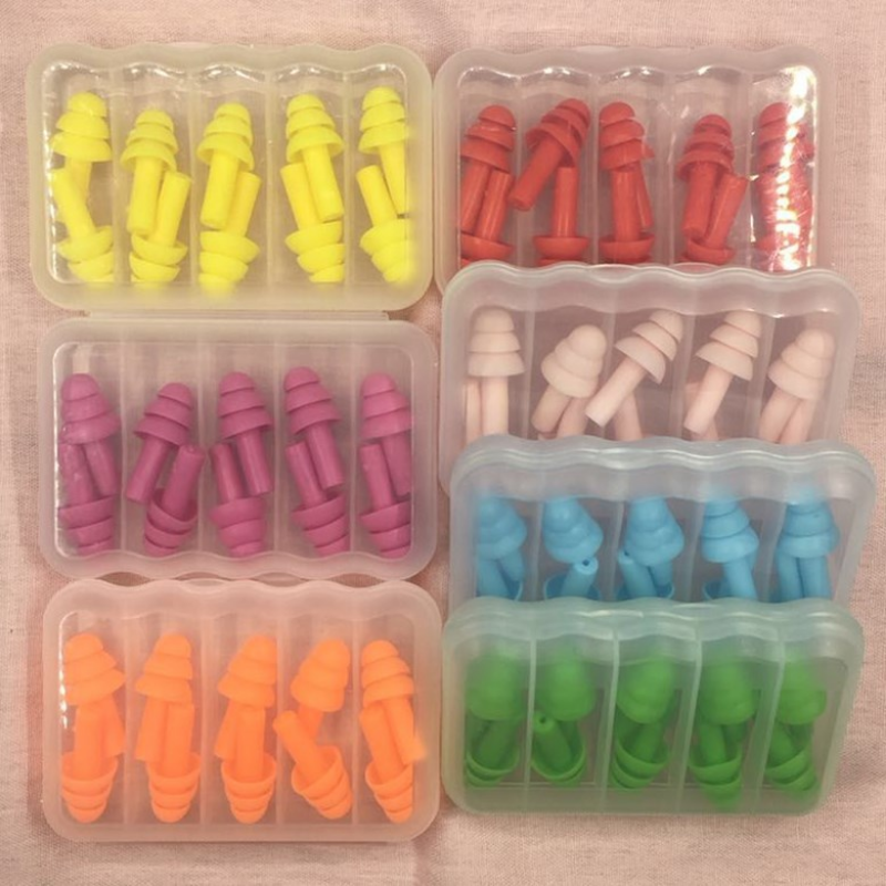 5 Pairs Silicone Ear Plugs Sound Insulation Ear Protector Comfortable Swimming Sleeping Earplugs for Noise Reduction